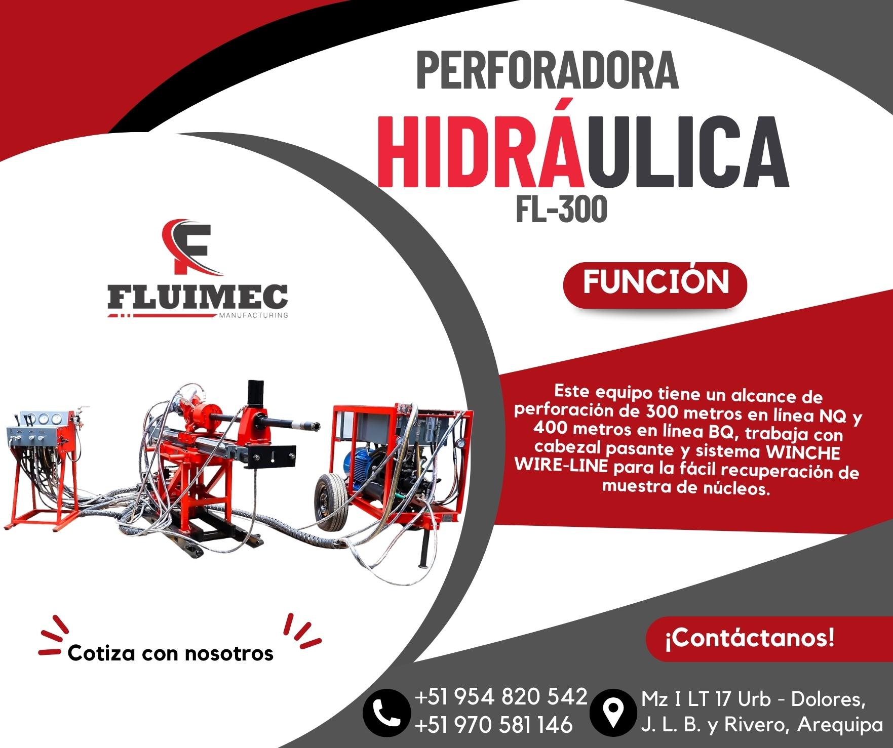 MUESTRA DE RECUPERACION DE NUCLEOS HIDRAULICA FL - 300 